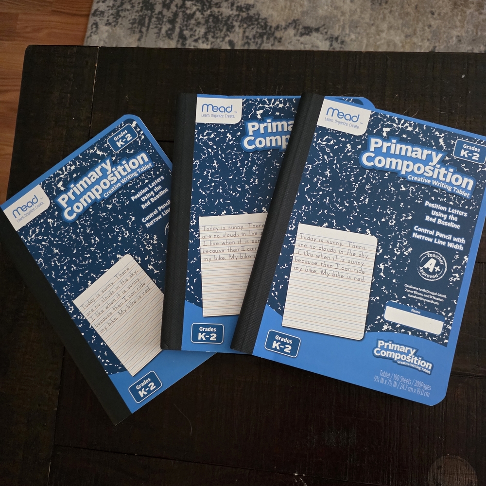 3 Mead Early Learning Composition Book - Blue